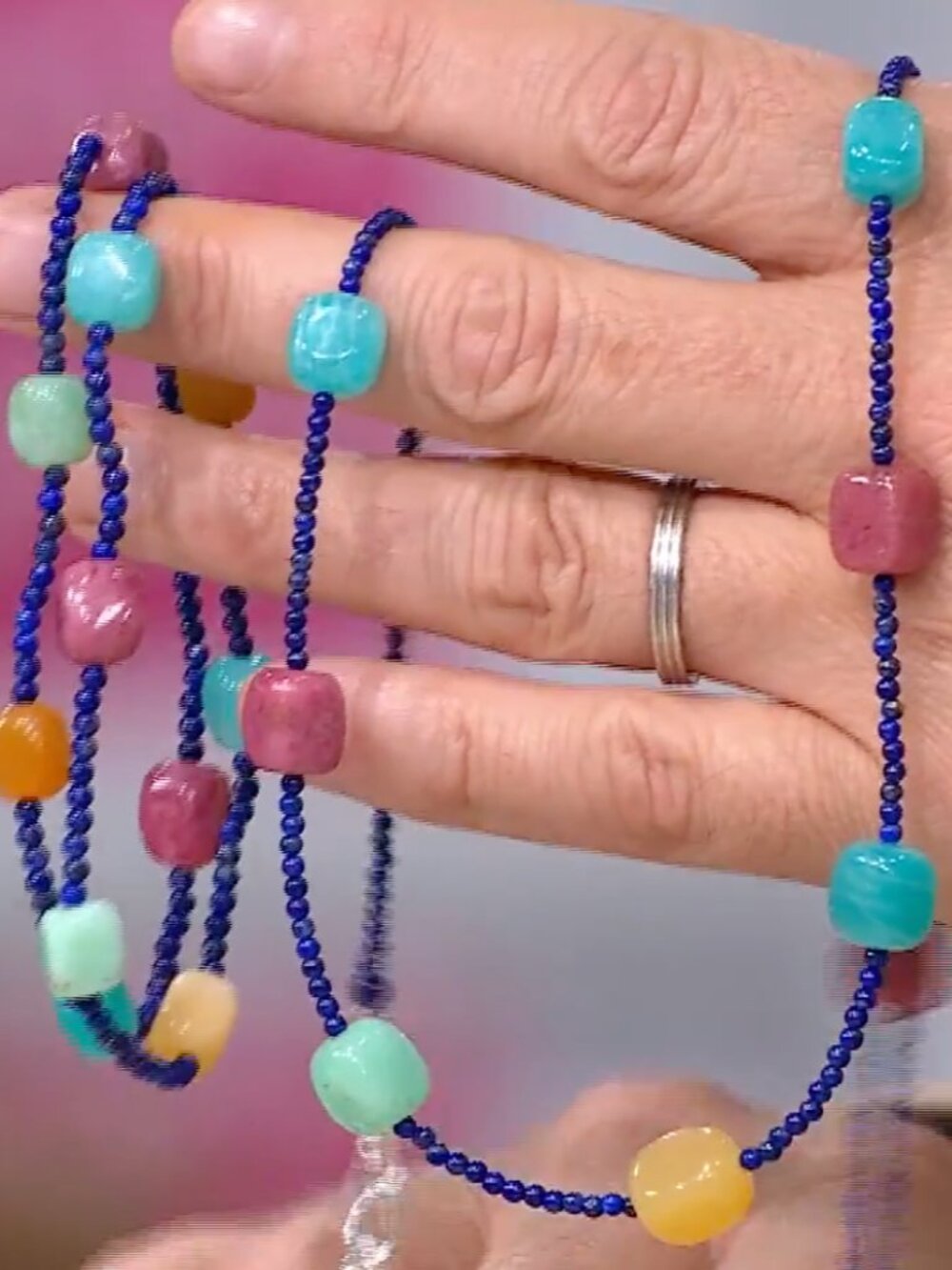 Jay King Multi Gemstone Lapis Sterling Silver Bead Necklace & Bracelet Set NWT - Picture 4 of 6